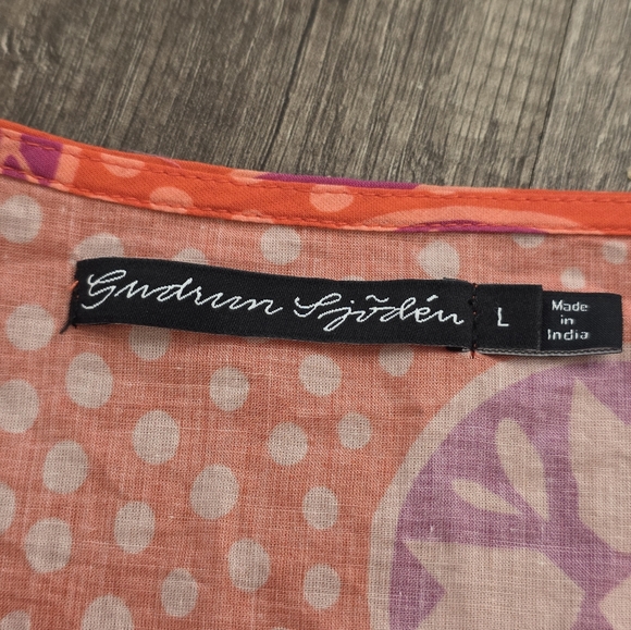 GUDRUN SJODEN KRISTINA layering Boho Orange Pink Festival Women’s Tunic Jacket - Picture 7 of 15